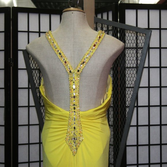 Backless Stretch Jersey Gown - Picture 4 of 7